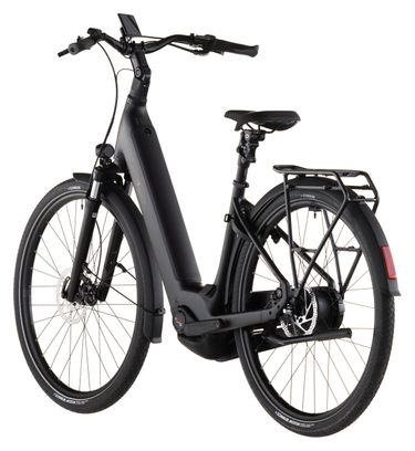 Cube Supreme Hybrid Comfort Pro 600: bici da città elettrica con accesso facilitato, cambio Enviolo, batteria da 600 Wh, ruote da 26", colore grigio, modello 2026