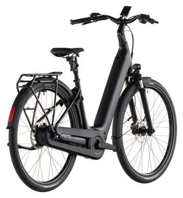 Cube Supreme Hybrid Comfort Pro 600: bici da città elettrica con accesso facilitato, cambio Enviolo, batteria da 600 Wh, ruote da 26", colore grigio, modello 2026