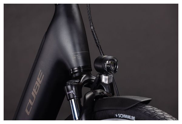 Cube Supreme Hybrid Comfort Pro 600: bici da città elettrica con accesso facilitato, cambio Enviolo, batteria da 600 Wh, ruote da 26", colore grigio, modello 2026