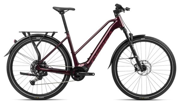Orbea Kemen Mid 30 Bicicleta de Trekking Eléctrica Shimano Cues 10S 540 Wh 29'' Rojo Borgoña Metalizado 2024
