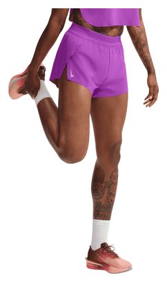 Nike AeroSwift 3in Split-Shorts, violett, Damen
