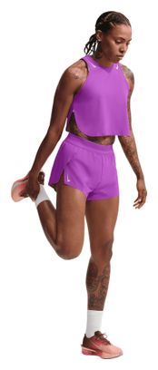 Nike AeroSwift 3in Split-Shorts, violett, Damen