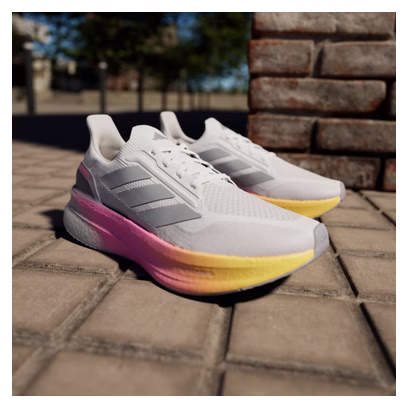 adidas Ultraboost 5X Men's Running Shoes in White/Pink/Orange