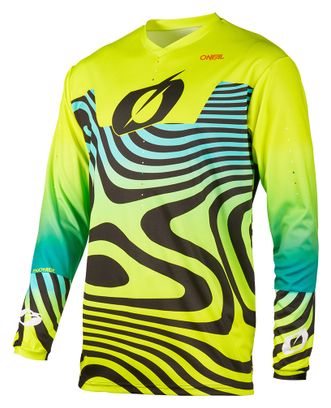 Camiseta de manga larga O'neal Element Nova amarillo fluorescente para niño