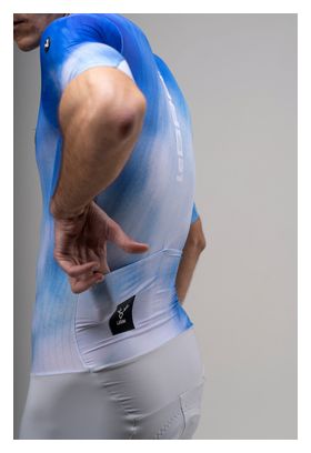 Tuta da gara Aéro LeBram Race Aero blu-grigio