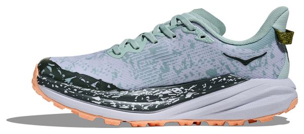 Zapatillas de trail Hoka Speedgoat 6 GTX Gris/Verde/Corazo para mujer