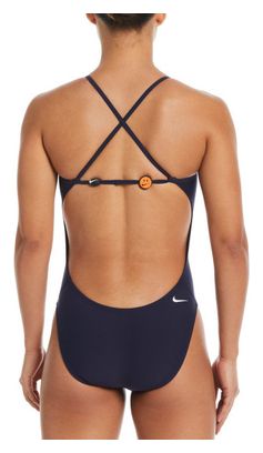 Maillot de bain 1 pièce Nike Swim Hydrastrong Chrome Bleu marine Femme