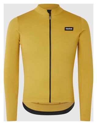 Maillot Manches Longues Gravelin Merinotech Thermal Jaune Moutarde