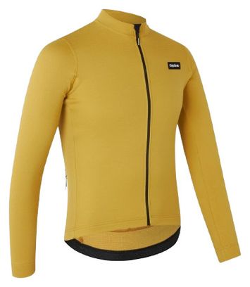 Maillot Manches Longues Gravelin Merinotech Thermal Jaune Moutarde