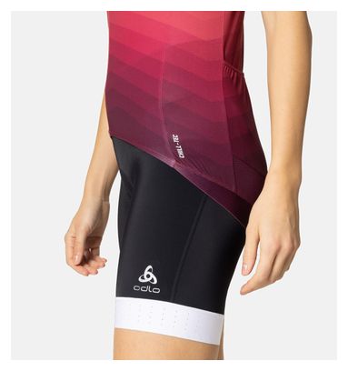 Maillot Manches Courtes Zippé Odlo Zeroweight Femme Rouge / Bordeaux