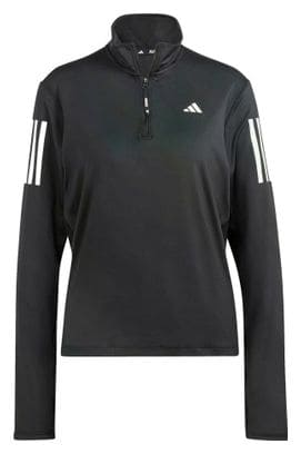 Chaqueta Adidas Own The Run Mujer Negra 1/2 Cremallera