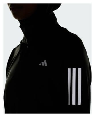 Chaqueta Adidas Own The Run Mujer Negra 1/2 Cremallera