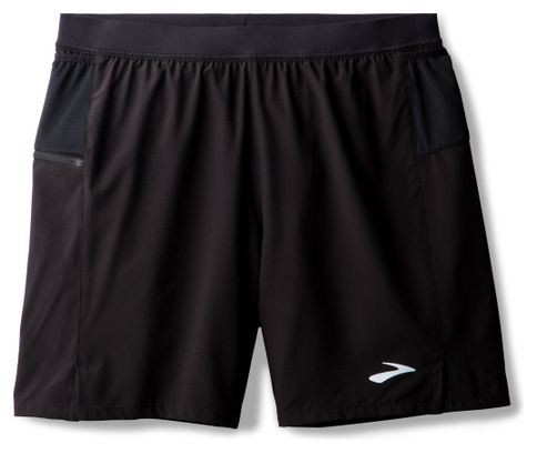 Short 2-en-1 Brooks Journey 7in Noir Homme