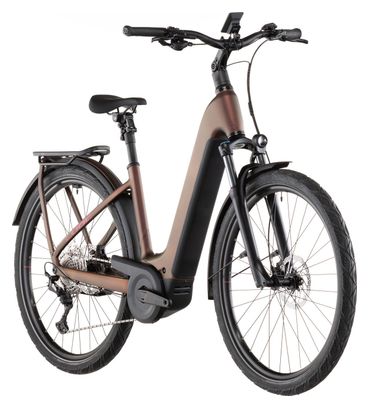 VTC Électrique Cube Kathmandu Hybrid Pro 800 Easy Entry Shimano Deore/Deore XT 12V 800 Wh 700 mm Rouge Orange Sun Glow 2026