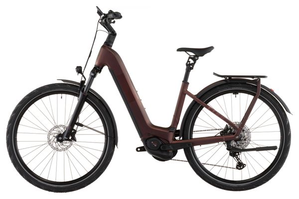 VTC Électrique Cube Kathmandu Hybrid Pro 800 Easy Entry Shimano Deore/Deore XT 12V 800 Wh 700 mm Rouge Orange Sun Glow 2026