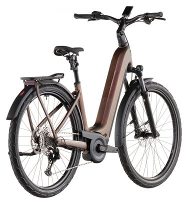 VTC Électrique Cube Kathmandu Hybrid Pro 800 Easy Entry Shimano Deore/Deore XT 12V 800 Wh 700 mm Rouge Orange Sun Glow 2026