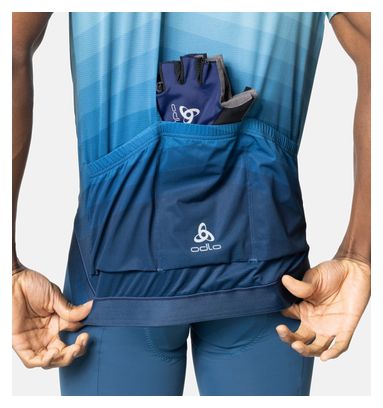 Odlo Zeroweight Kurzarmtrikot mit Reißverschluss Türkis / Blau