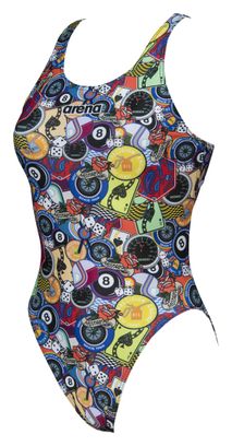 Maillot de bain Femme Arena Swim Tech High Phantasy Prints Moto Patches 