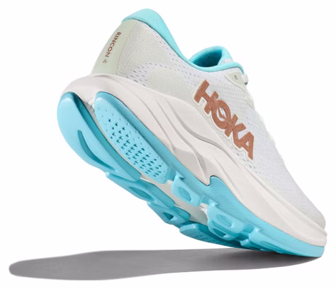 Hoka Rincon 4 Running Shoes White/Blue/Gold Women | Alltricks.com