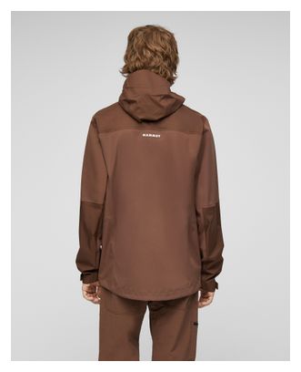 Giacca impermeabile Mammut Ducan Guide Hooded marrone da uomo