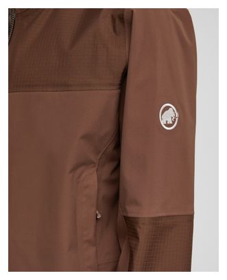 Giacca impermeabile Mammut Ducan Guide Hooded marrone da uomo