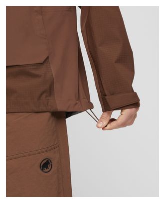 Giacca impermeabile Mammut Ducan Guide Hooded marrone da uomo