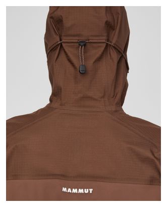 Giacca impermeabile Mammut Ducan Guide Hooded marrone da uomo