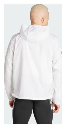 Chaqueta Cortaviento Adidas Own The Run Blanca Hombre