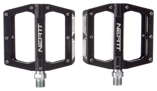 Pair of Flat Pedals Neatt Attack V2 8 Pins Black