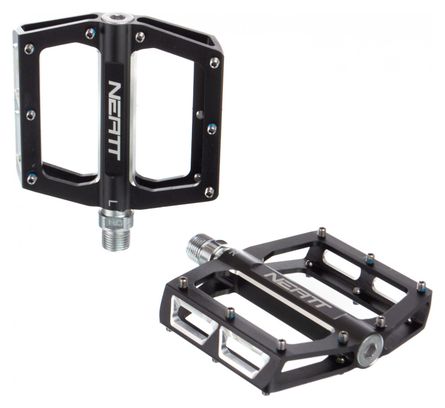 Pair of Flat Pedals Neatt Attack V2 8 Pins Black