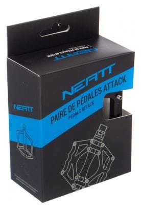 Pair of Flat Pedals Neatt Attack V2 8 Pins Black