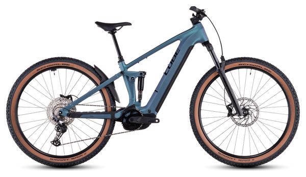 VTT Électrique Tout-Suspendu Cube Stereo Hybrid One22 Race 800 Shimano Deore 12V 800 Wh 29'' Bleu Vert Smaragd 2025
