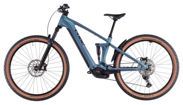 VTT Électrique Tout-Suspendu Cube Stereo Hybrid One22 Race 800 Shimano Deore 12V 800 Wh 29'' Bleu Vert Smaragd 2025