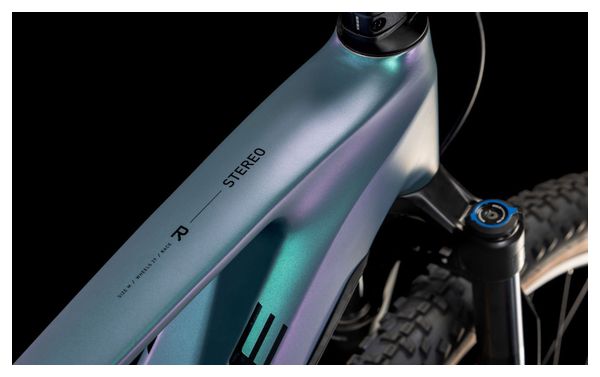 VTT Électrique Tout-Suspendu Cube Stereo Hybrid One22 Race 800 Shimano Deore 12V 800 Wh 29'' Bleu Vert Smaragd 2025