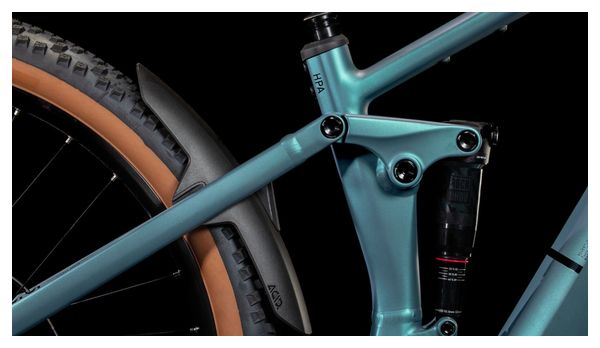 VTT Électrique Tout-Suspendu Cube Stereo Hybrid One22 Race 800 Shimano Deore 12V 800 Wh 29'' Bleu Vert Smaragd 2025