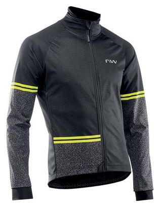 Chaqueta impermeable Northwave Extreme Tp negro amarillo fluo