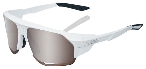 100% Brille - Norvik - Soft Tact Weiß - Verspiegelte Gläser Silber Hiper