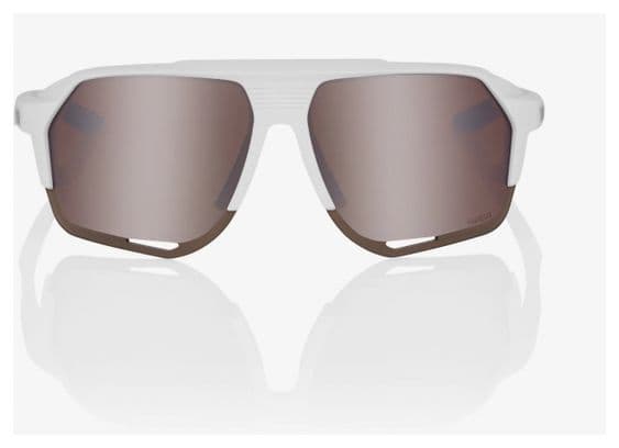 Gafas 100% - Norvik - Soft Tact White - Lentes Hiper Silver Mirror