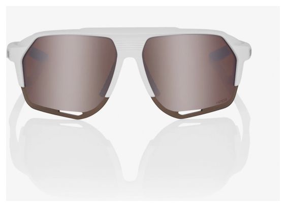 100% Brille - Norvik - Soft Tact Weiß - Verspiegelte Gläser Silber Hiper