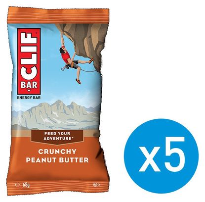 CLIF BAR 5 barrette energetiche Croccanti al burro di arachidi