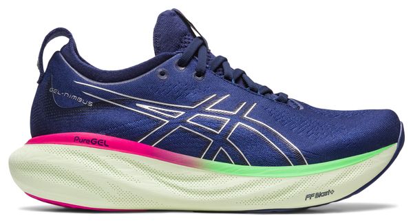 Asics Gel Nimbus 25 Laufschuhe Blau Grün Rosa Damen