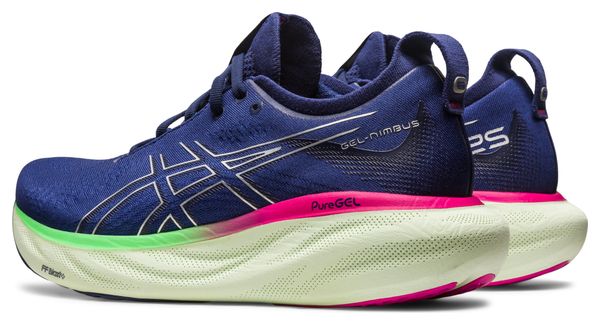 Asics Gel Nimbus 25 Laufschuhe Blau Grün Rosa Damen