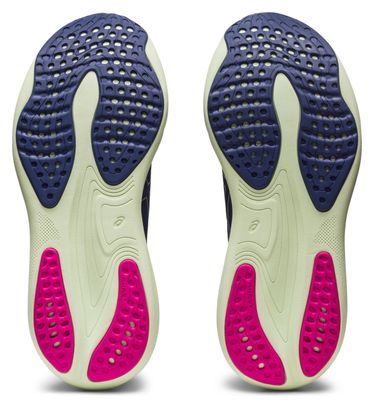 Chaussures de Running Asics Gel Nimbus 25 Bleu Vert Rose Femme