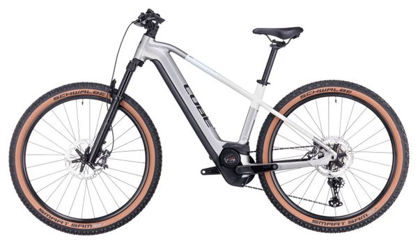 Cube Reaction Hybrid SLT 750 Electric Hardtail MTB Shimano XT 12S 750 Wh 29'' Silver Cream White 2023
