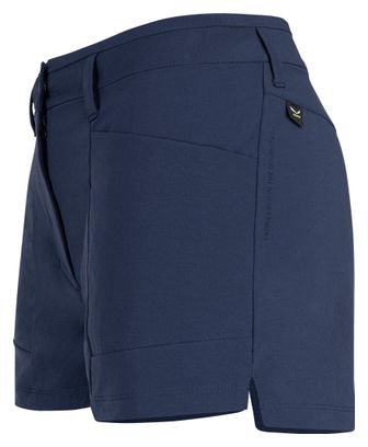 Pantaloncini Salewa Puez Durastretch Cargo blu da donna