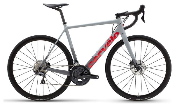 Bicicleta de carretera Cervélo R-Series Disc Shimano Ultegra 8000 11V Gris / Rojo 2021