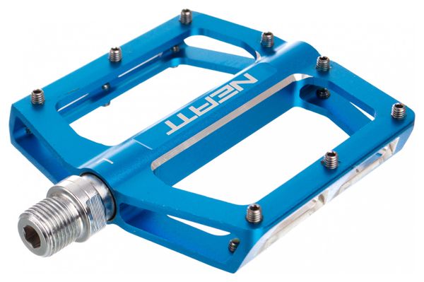 Pair of Neatt Attack V2 8 Pin Flat Pedals Blue