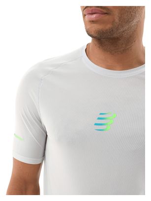 Camiseta de manga corta Compressport Trail Racing gris para hombre