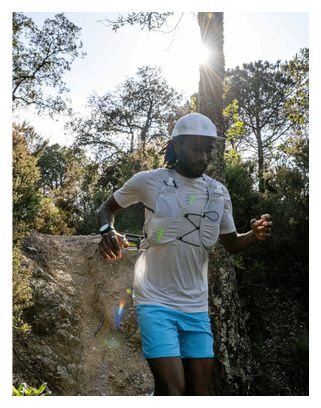 Camiseta de manga corta Compressport Trail Racing gris para hombre