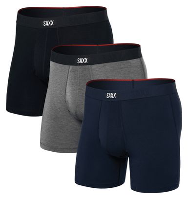 Saxx Vibe Xtra Super Black/Grey/Blue Boxer 3-Pack